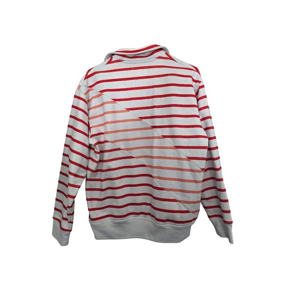 Solid & Striped Womens Half-Zip Pullover Sweatshirt Red & White Stripes Size S - Picture 5 of 5